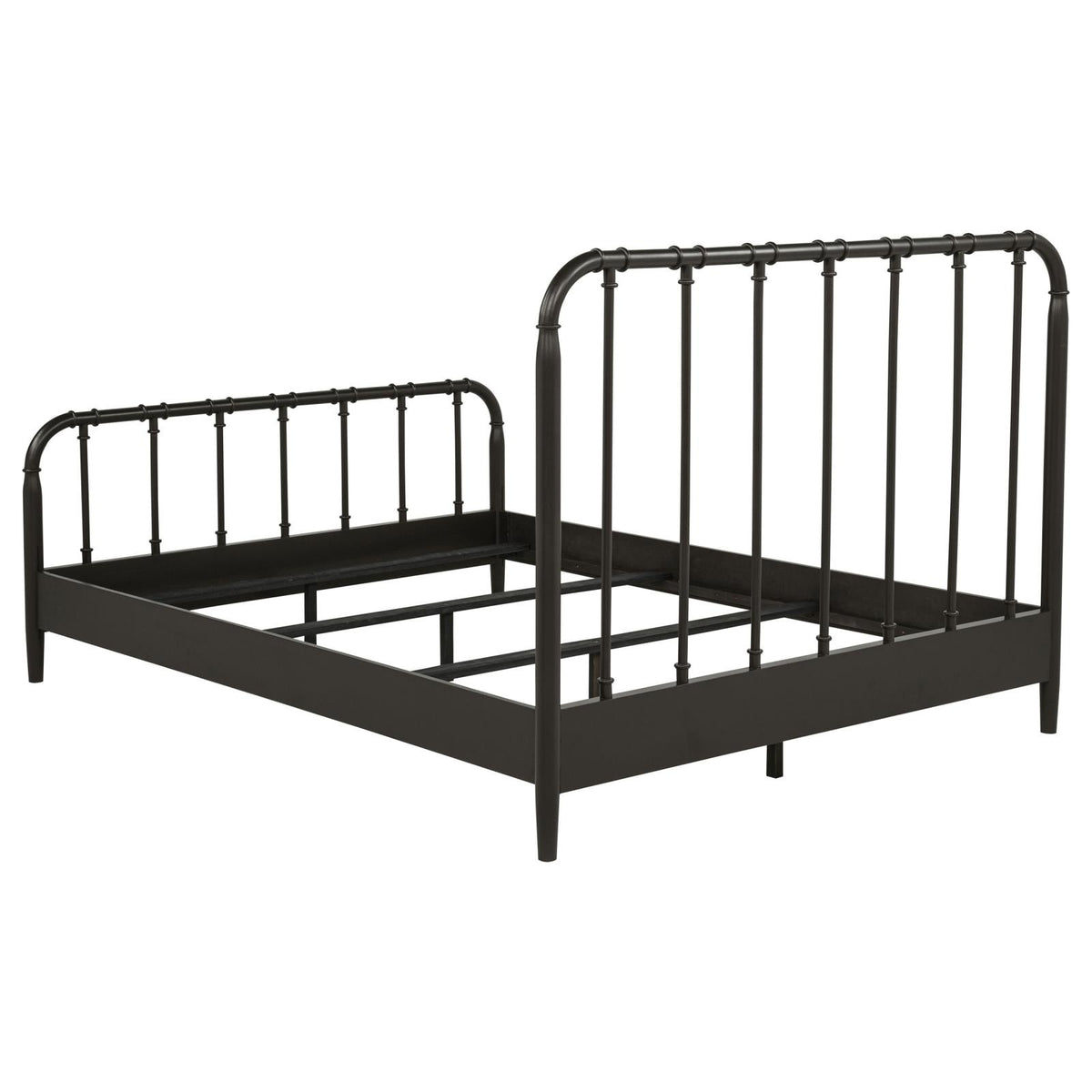 Rocco All Wood Water Pipe Open Frame Queen Bed Dark Bronze
