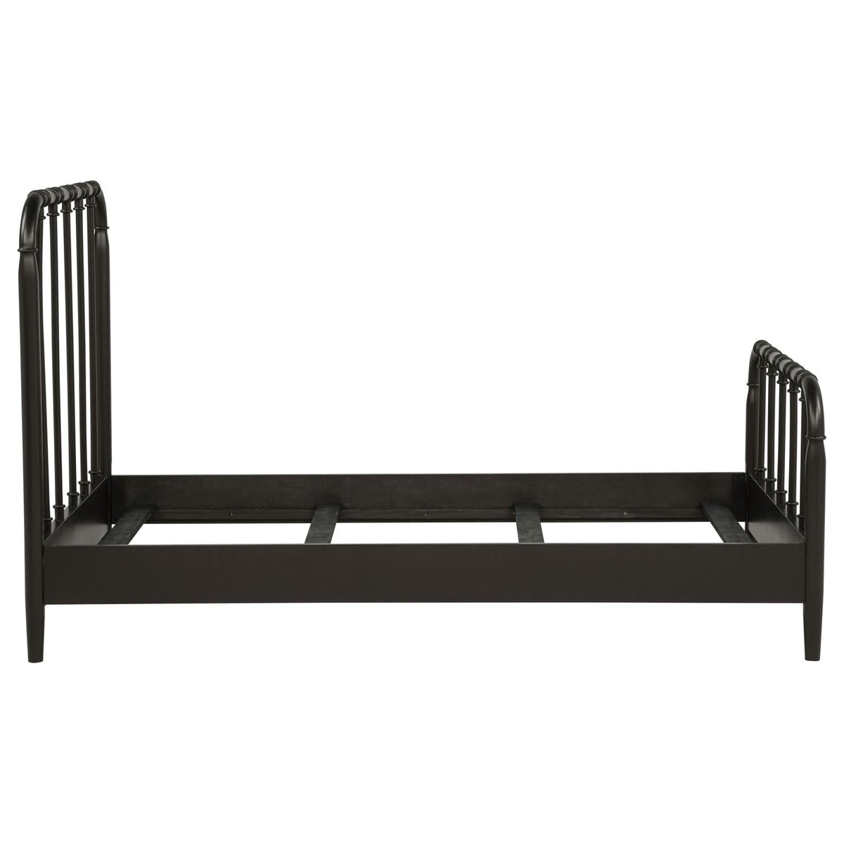 Rocco All Wood Water Pipe Open Frame Twin Bed Dark Bronze