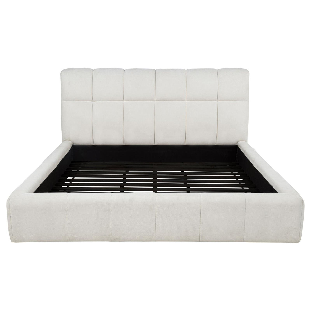 Nollet 48-inch Upholstered Eastern King Platform Bed Cream