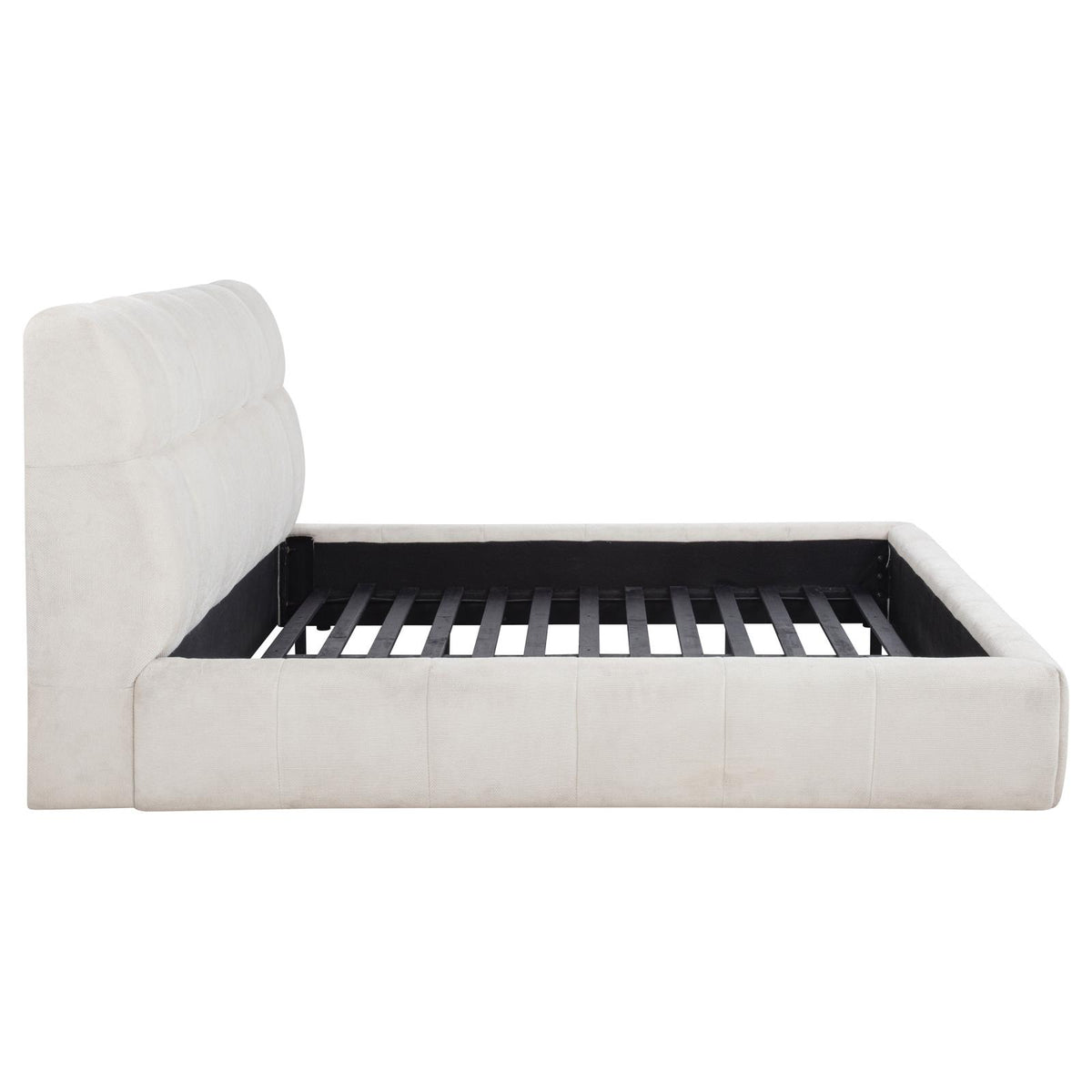 Nollet 48-inch Upholstered California King Platform Bed Cream