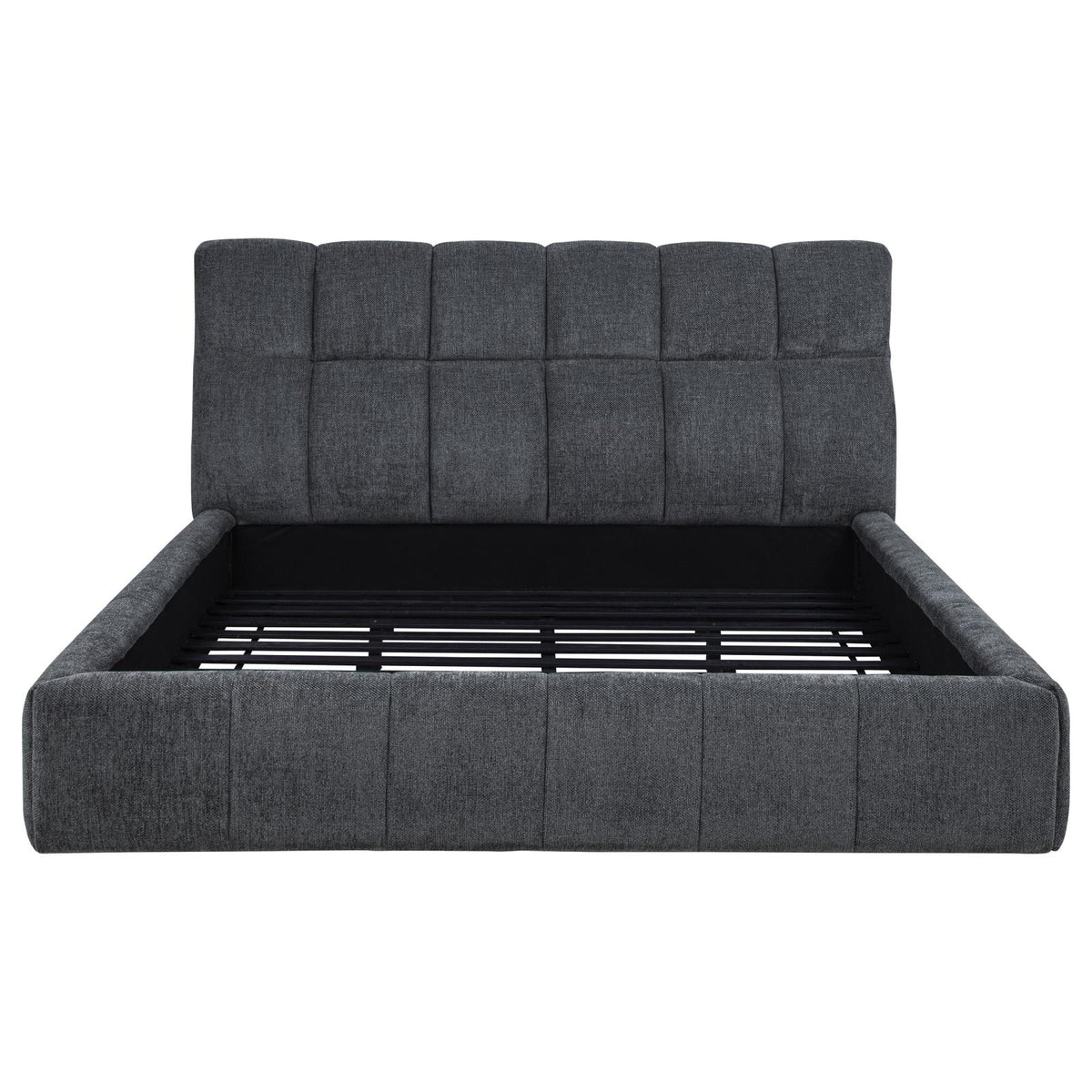 Nollet 48-inch Upholstered California King Platform Bed Grey