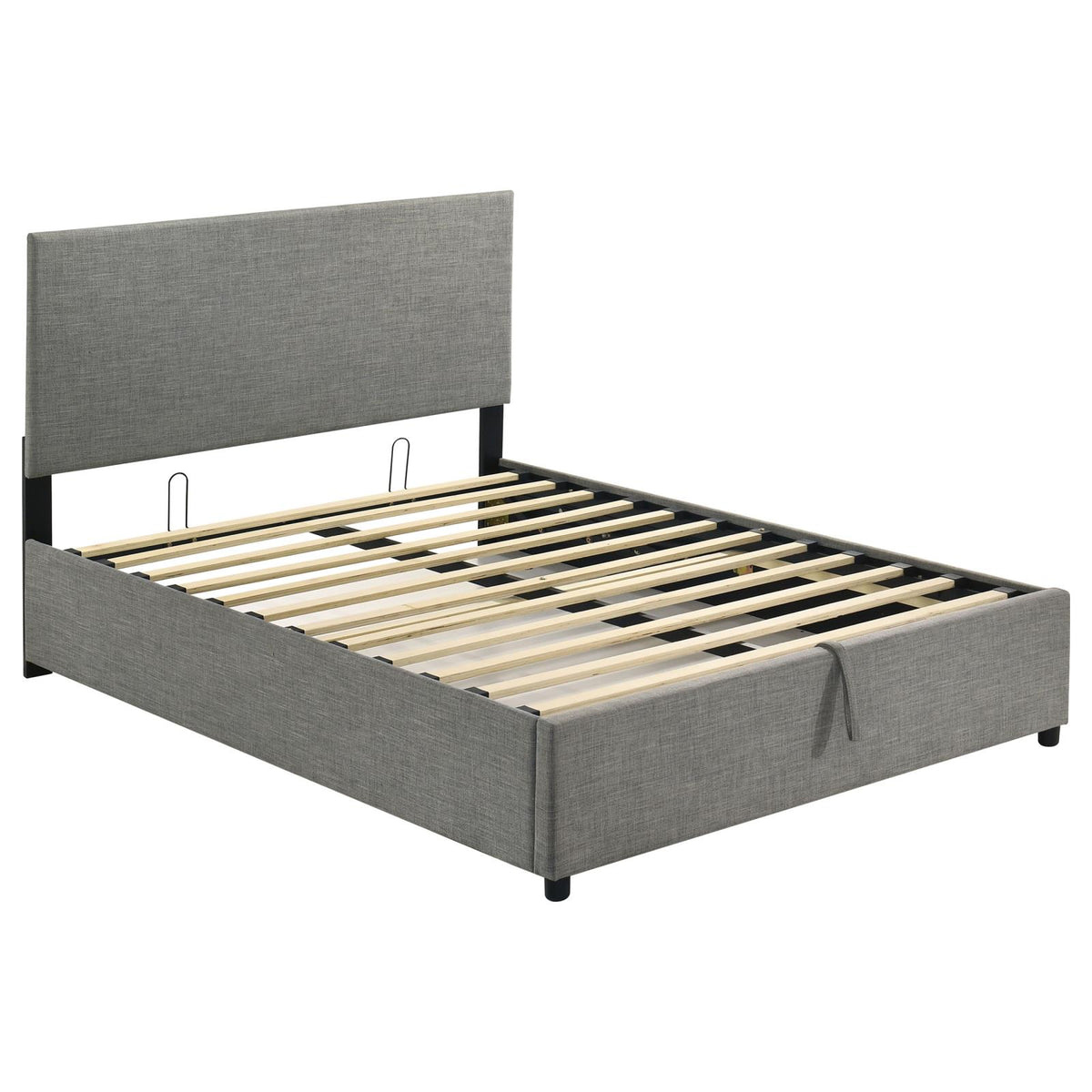 Reeves Upholstered Full Lift-Top Storage Platform Bed Grey