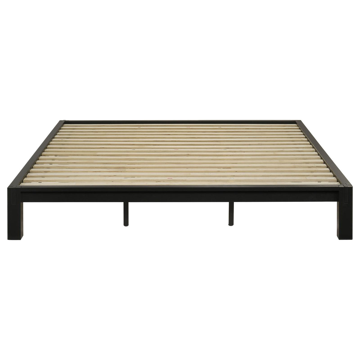 Gislen Eastern King Easy Assembly Wood Platform Bed Black
