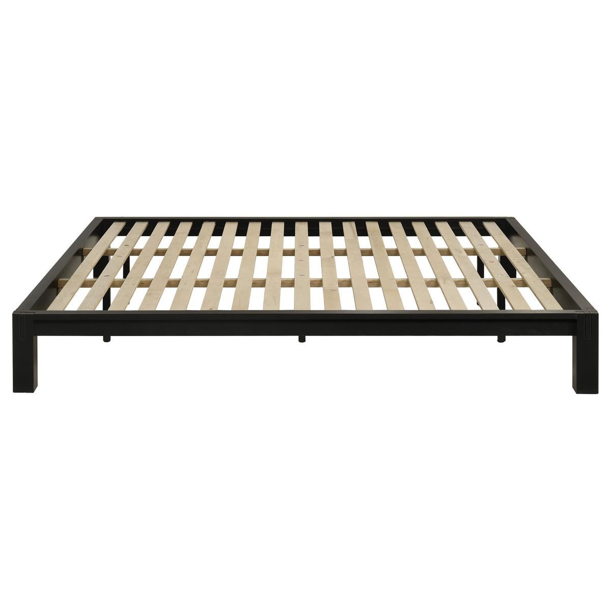 Gislen Eastern King Easy Assembly Wood Platform Bed Black