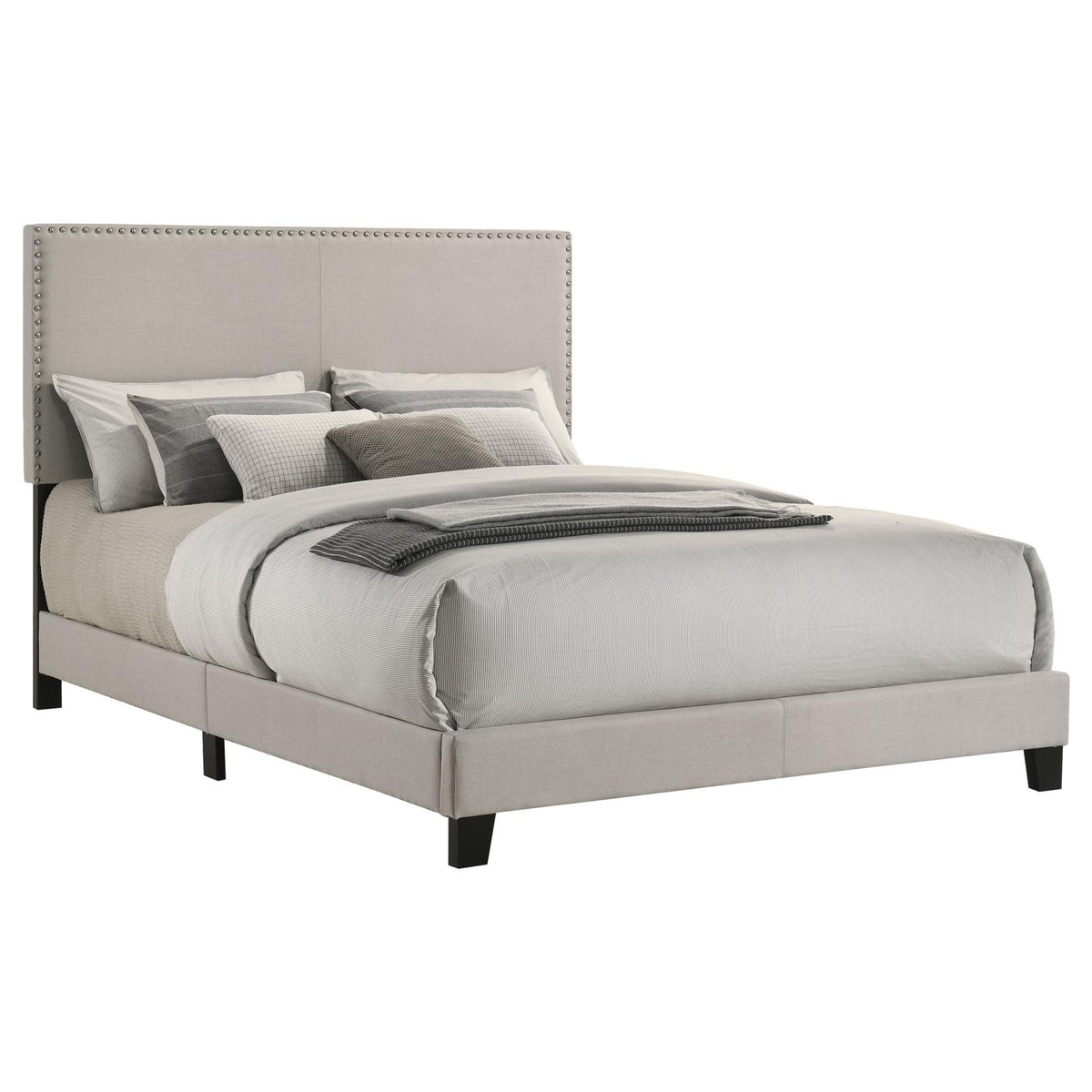 Boyd Upholstered Queen Panel Bed Ivory