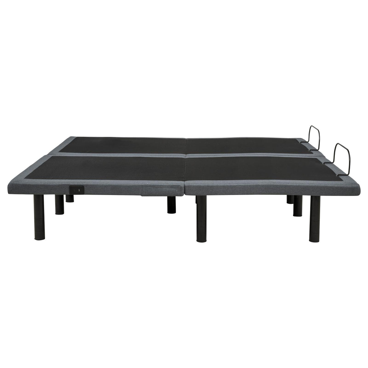 Weston Split Eastern King Massage Adjustable Bed Base in Black and Grey