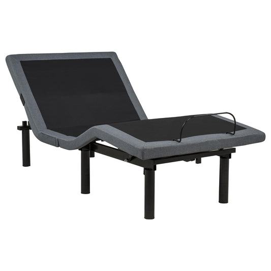 Weston Twin XL Dual-Motor Massage Adjustable Bed Base in Black and Grey