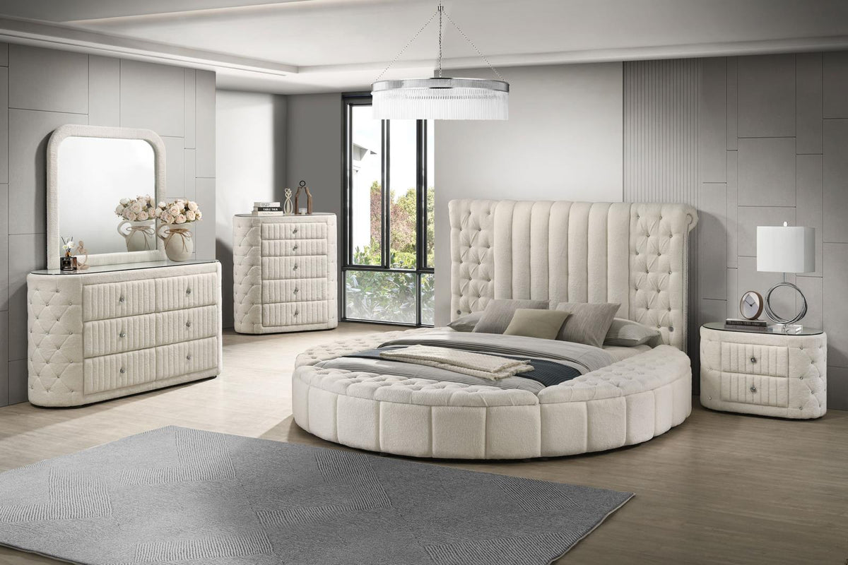 Sonya Storage Bedroom Set - Ivory