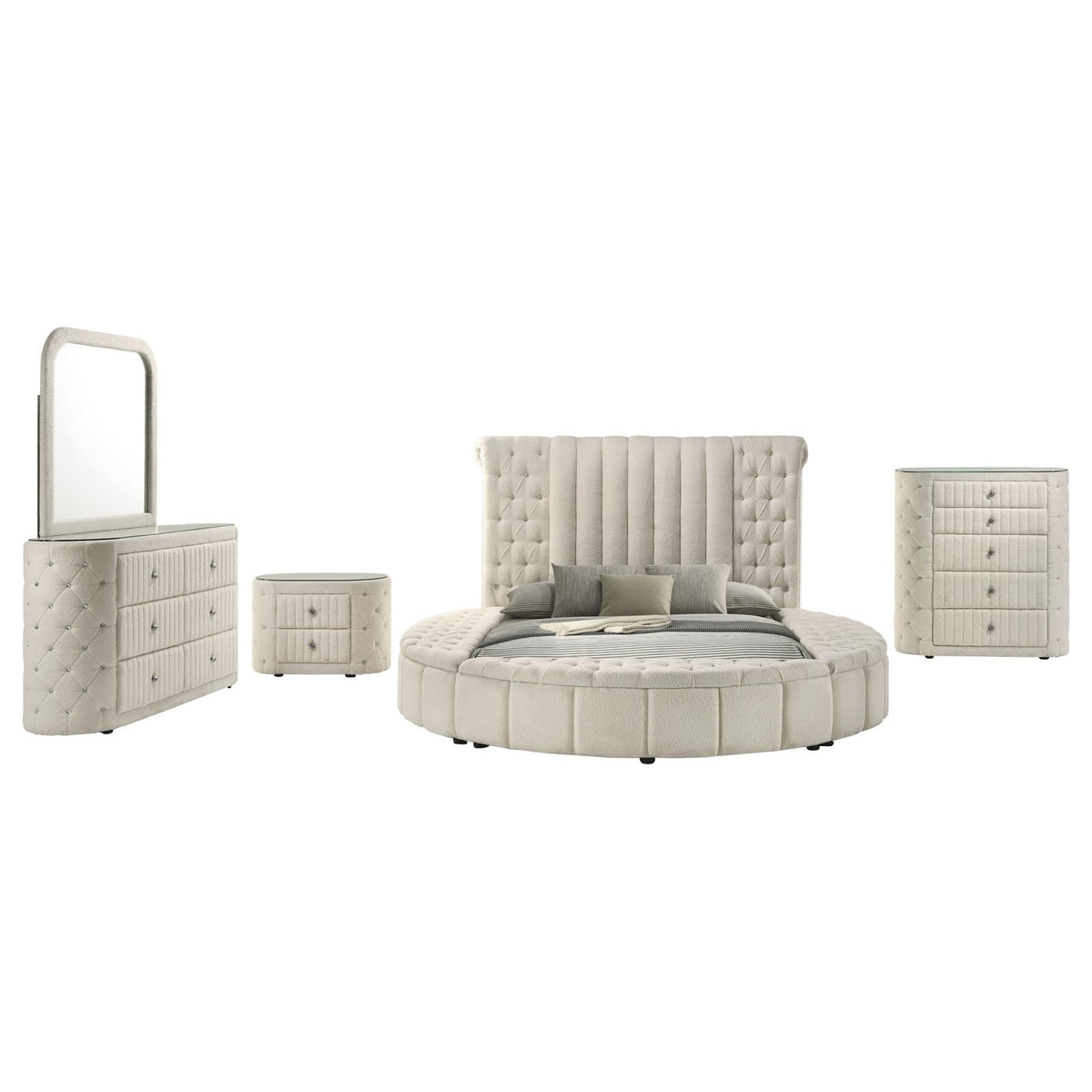 Sonya Storage Bedroom Set - Ivory