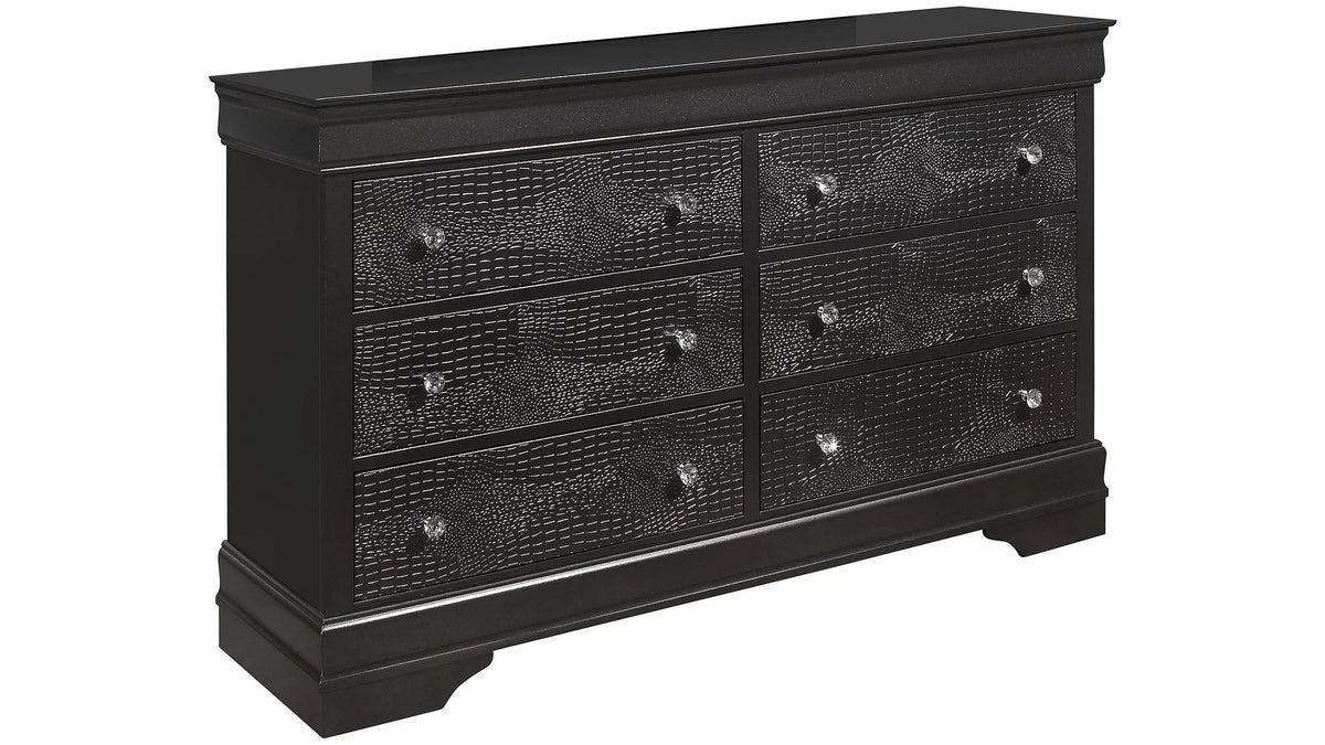 Pompei 4-Piece Bedroom Set — Metallic Gray with LED Headboard