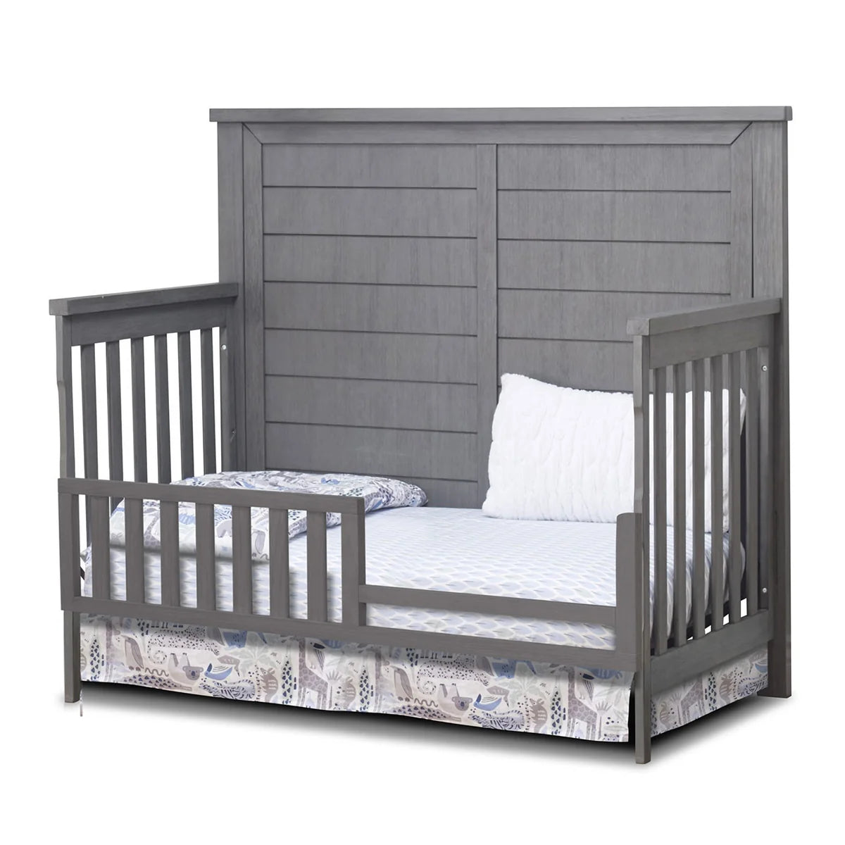 Farmhouse Nursery Set — Convertible Crib, Double Dresser & Chifferobe in Grigio
