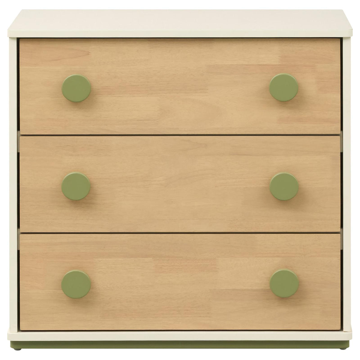 Evren 3-drawer Chest with Olive Wood Knobs Tri-Tone