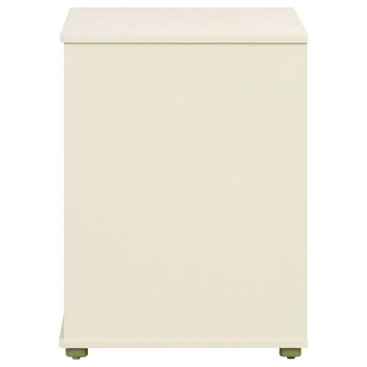 Evren 4-cubby Horizontal Bookcase with Natural Interior Off White
