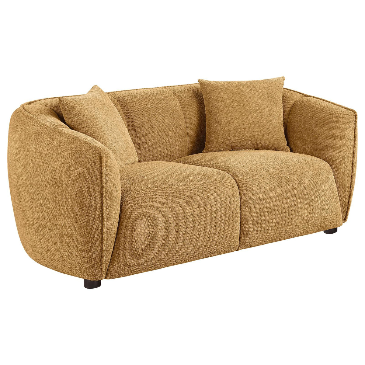 Aleisha Fabric Upholstered Sofa Set Mustard Yellow