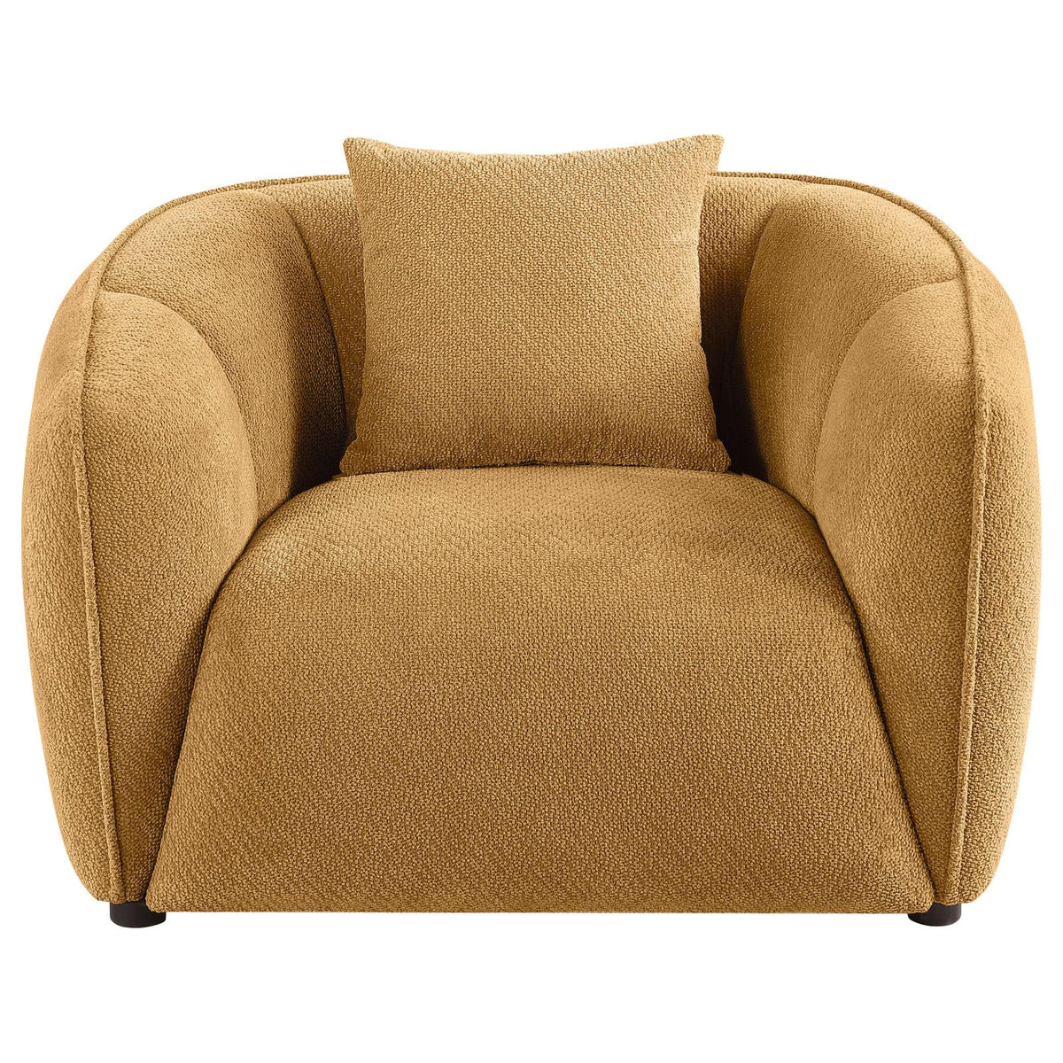 Aleisha Fabric Upholstered Accent Chair Mustard Yellow