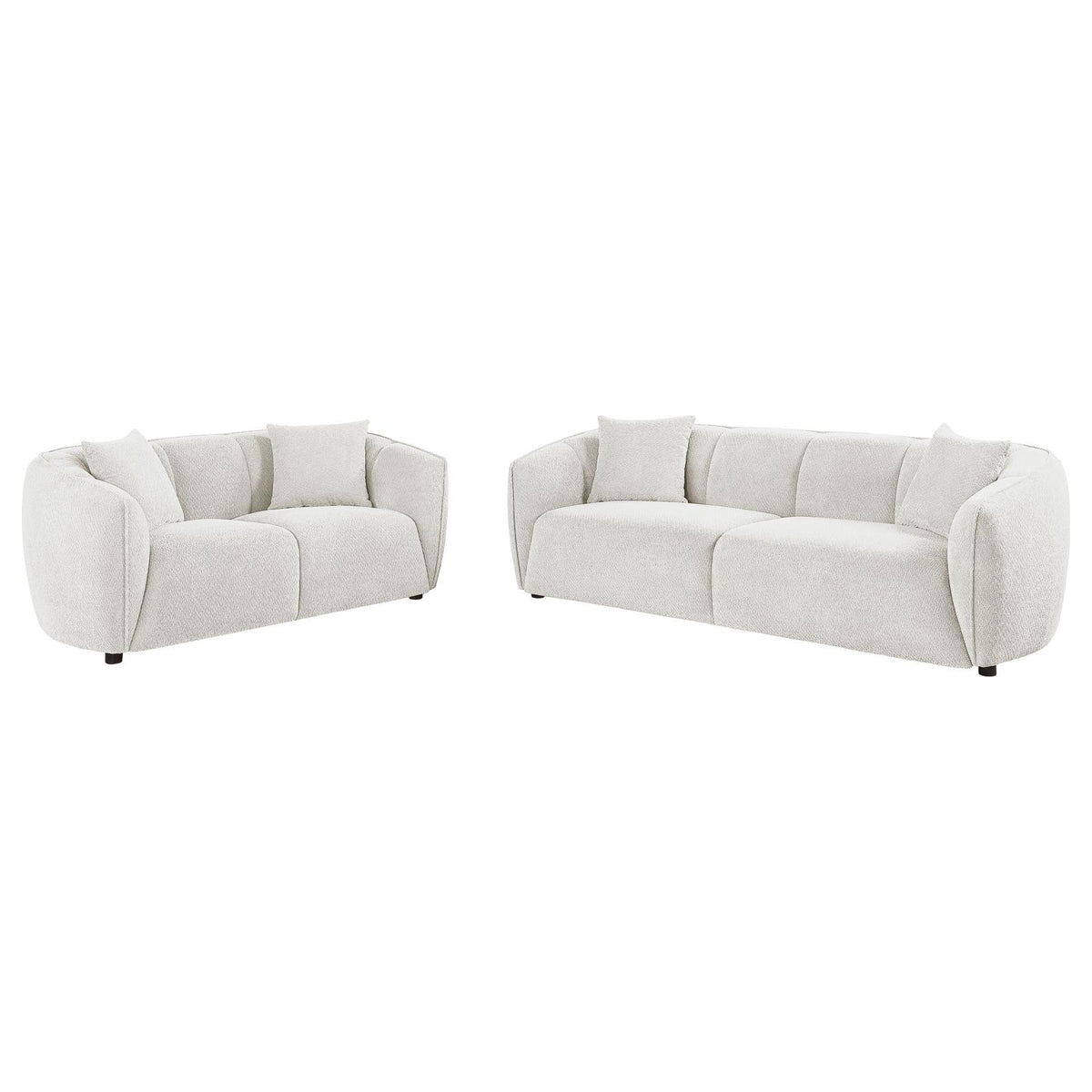 Aleisha Fabric Upholstered Sofa Set Sand