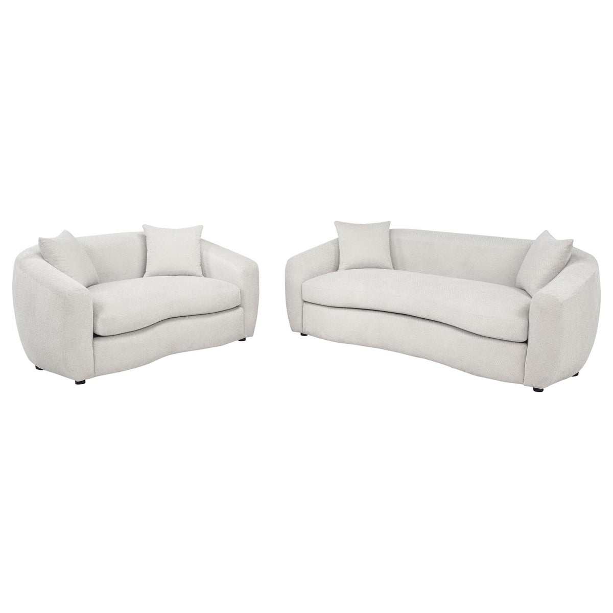 Isabella Fabric Upholstered Sofa Set Sand