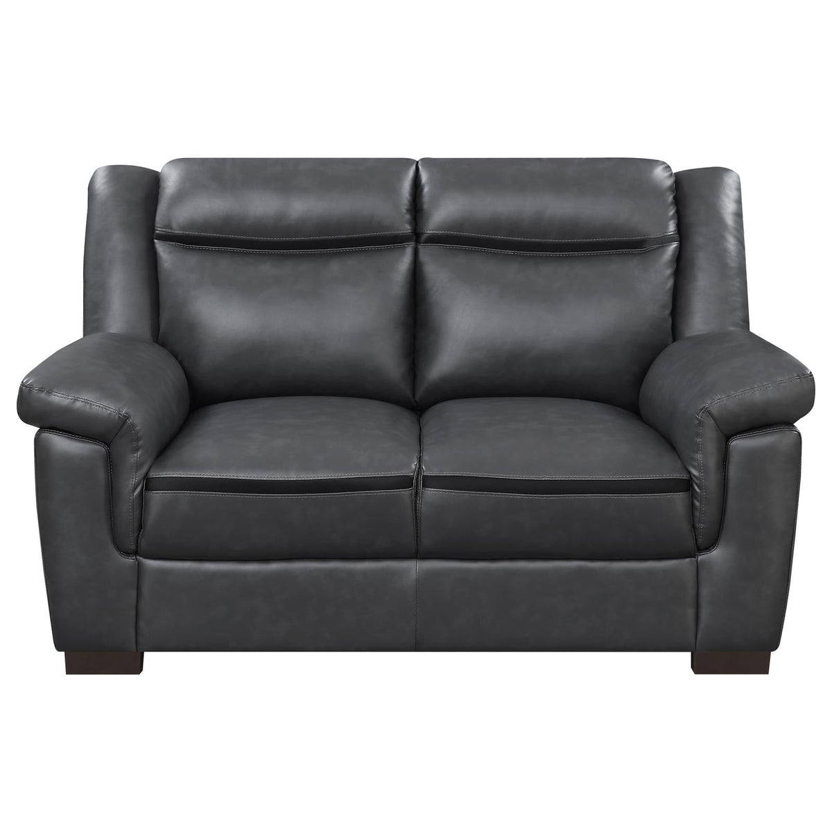 Arabella Upholstered Padded Arm Sofa Set Grey