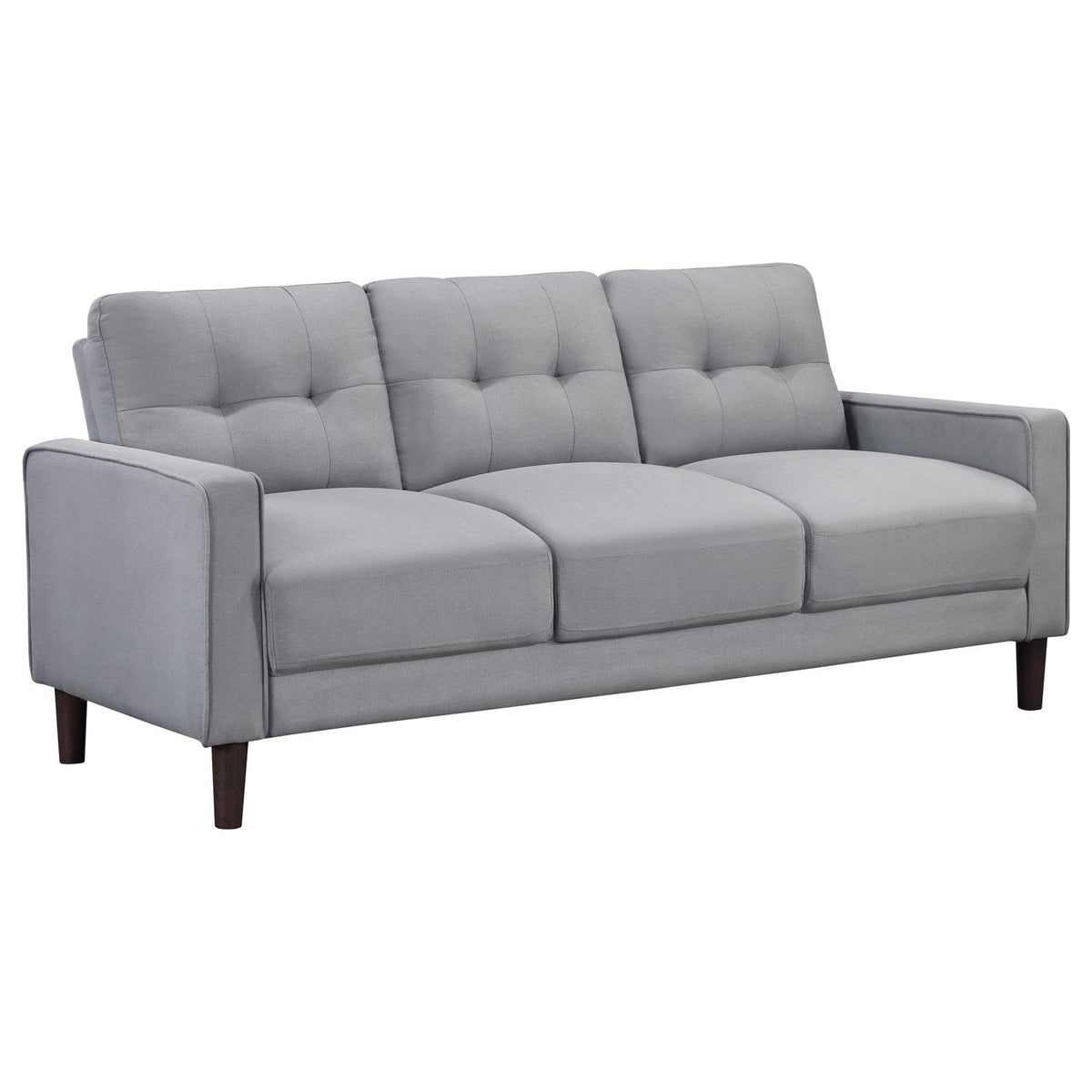 Bowen Upholstered Track Arm Tufted Sofa Set Grey