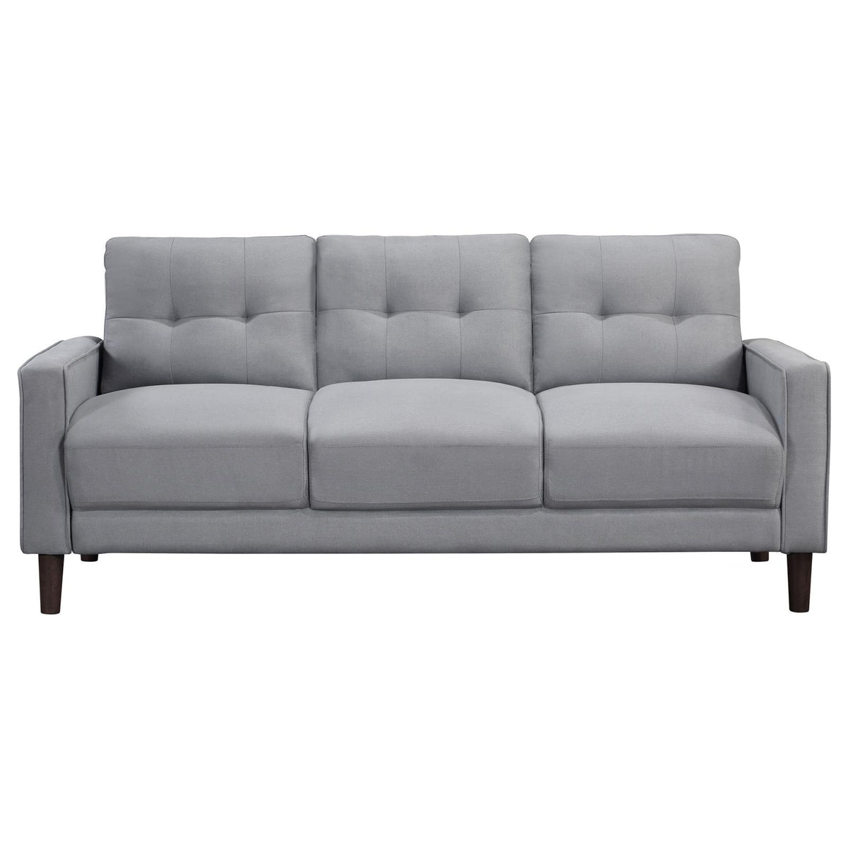 Bowen Upholstered Track Arm Tufted Sofa Set Grey