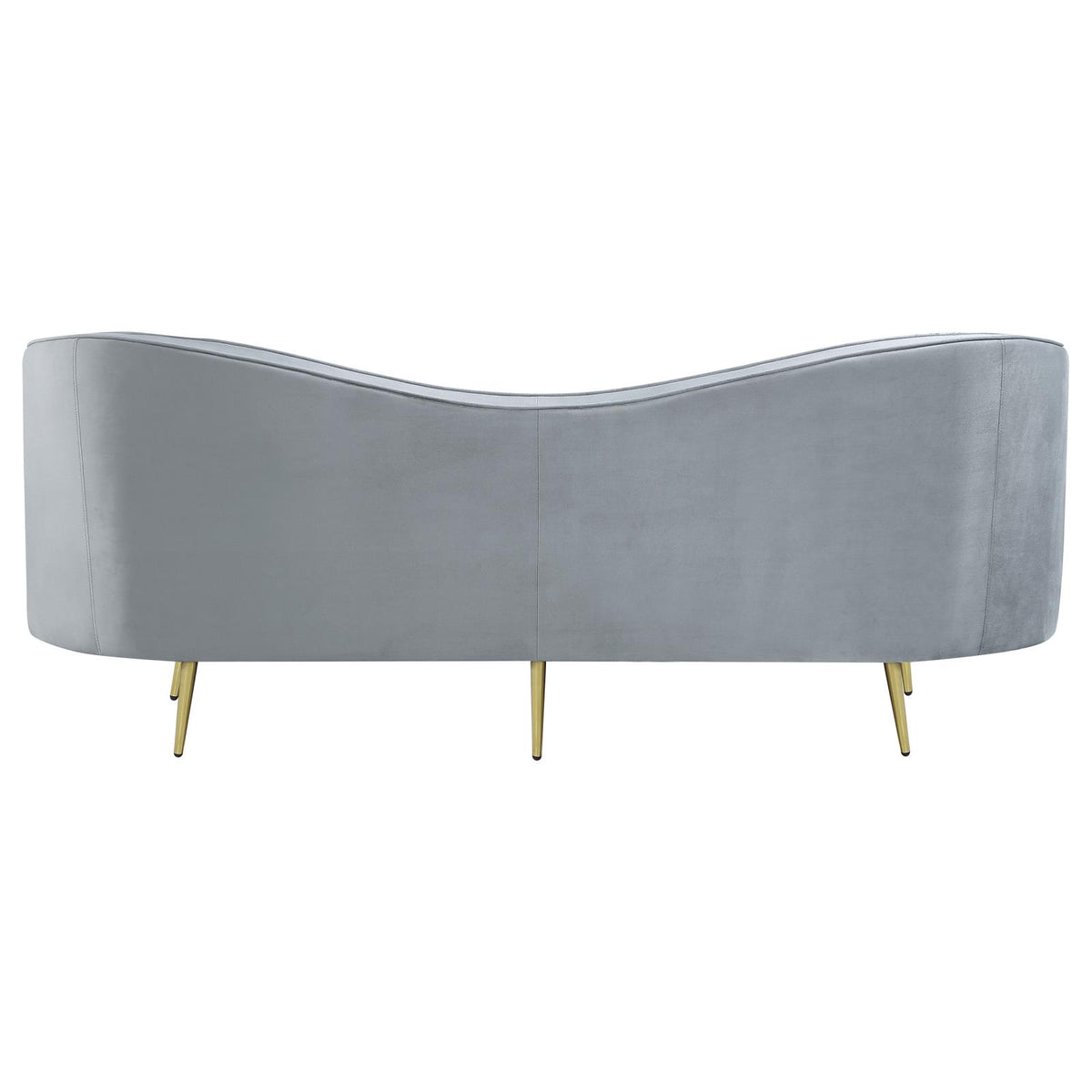 Sophia Upholstered Channel Tufted Sofa Set Grey