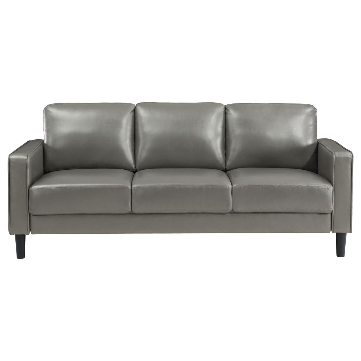 Ruth Upholstered Track Arm Sofa Set Grey