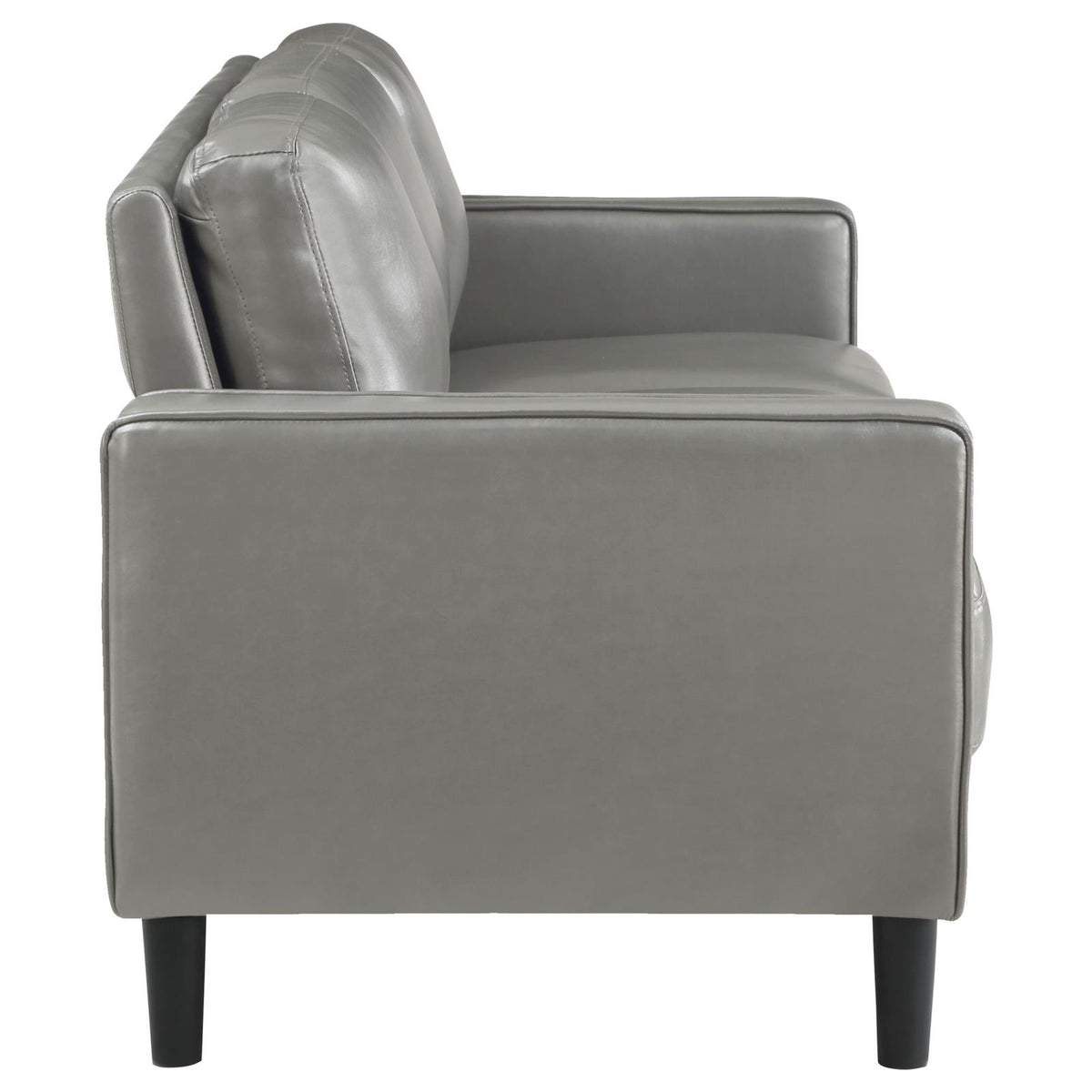 Ruth Upholstered Track Arm Sofa Set Grey