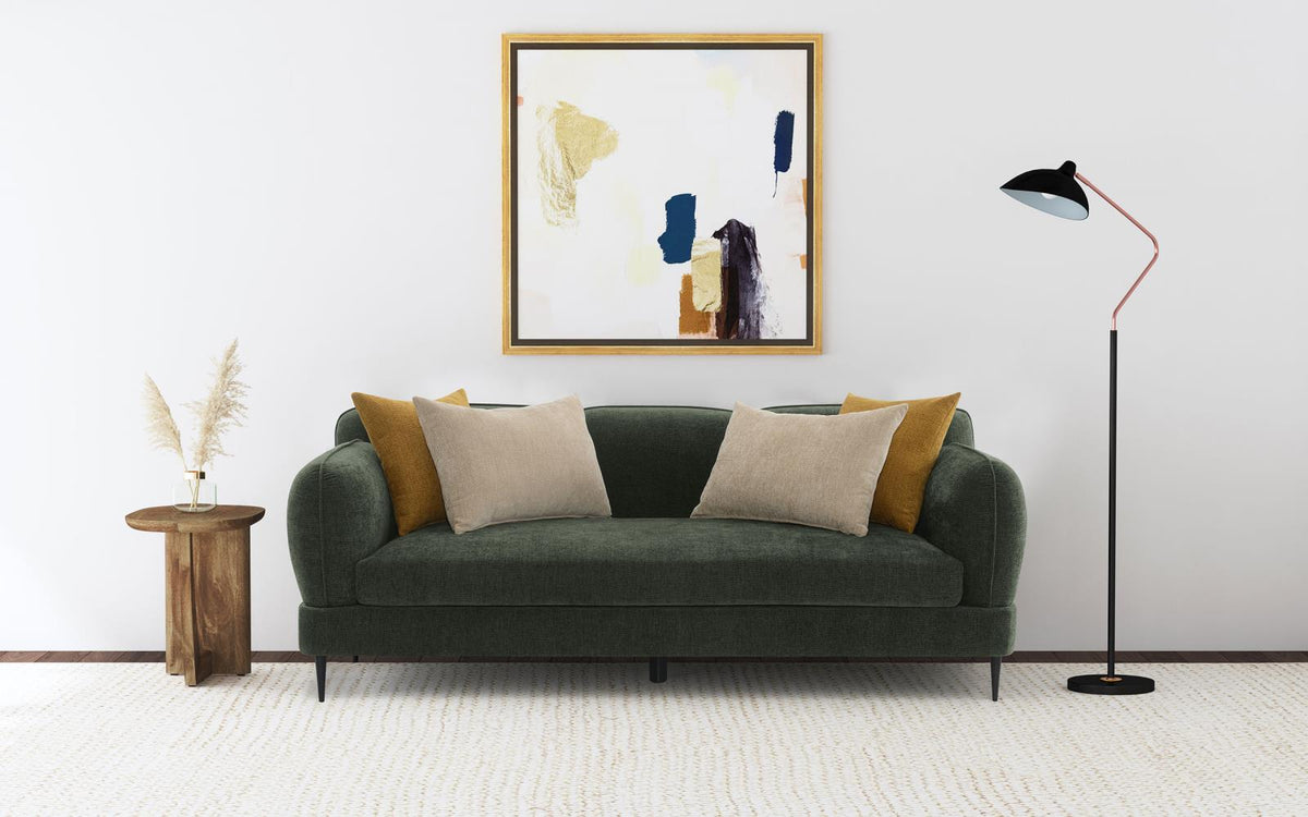 Jade Chenille Upholstered Sofa Set Green