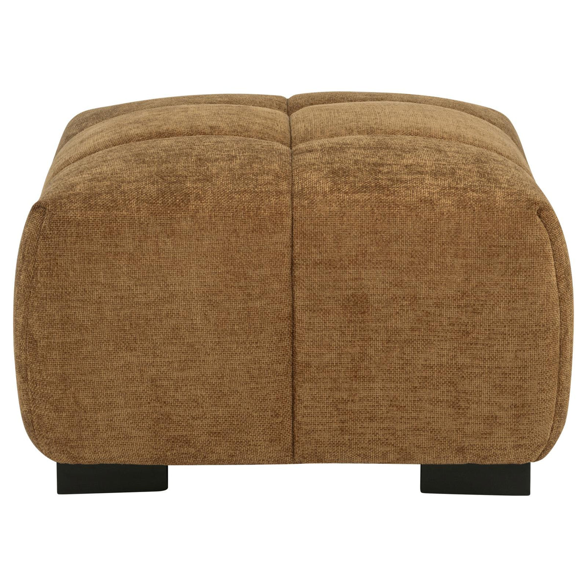 Octavia Tufted Upholstered Rectangular Ottoman Amber