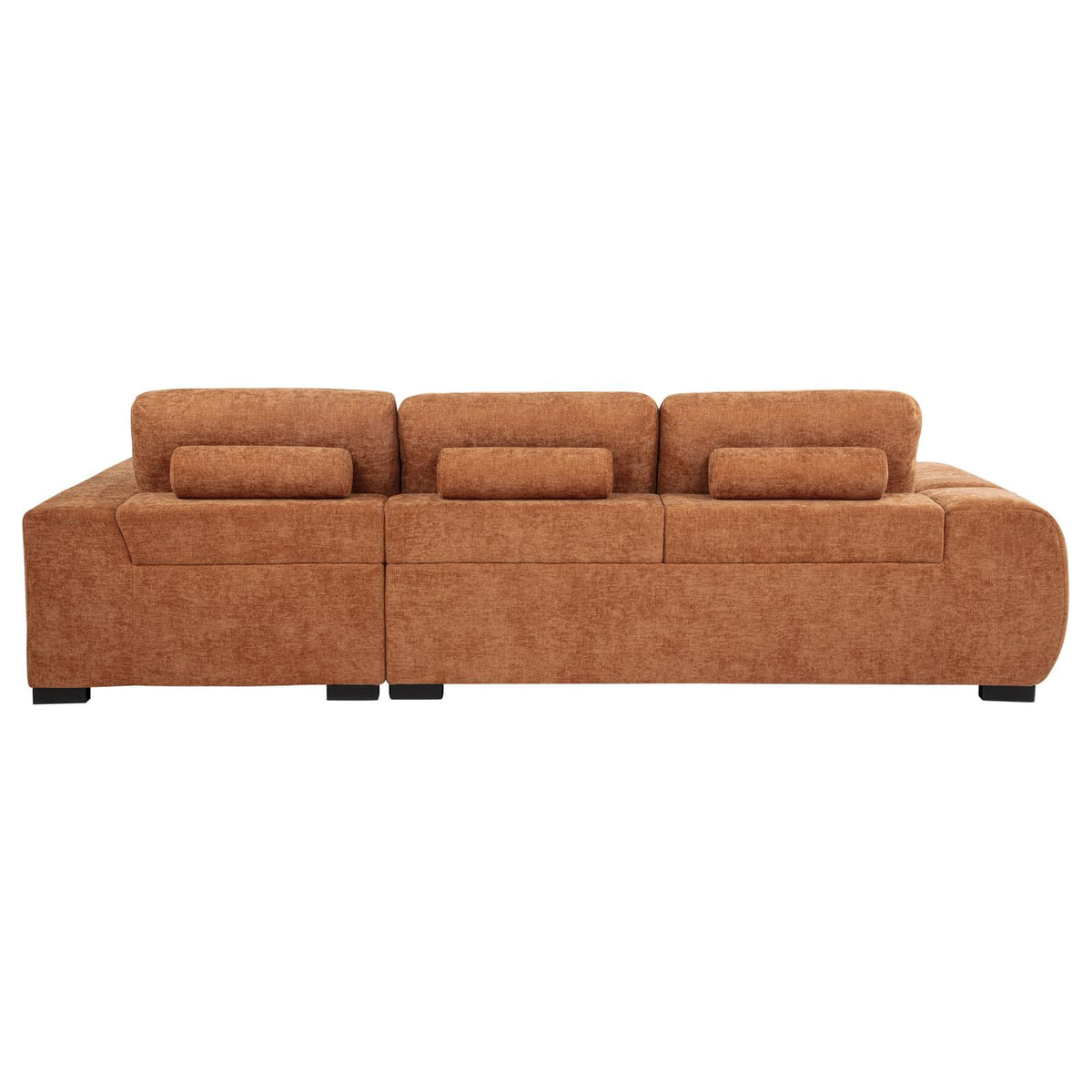 Octavia Tufted 2-Piece Sectional Chaise Sofa Orange