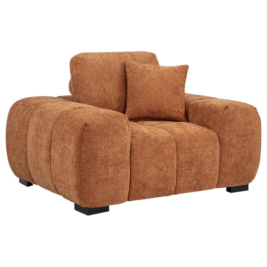 Octavia Tufted Upholstered Accent Chair Orange
