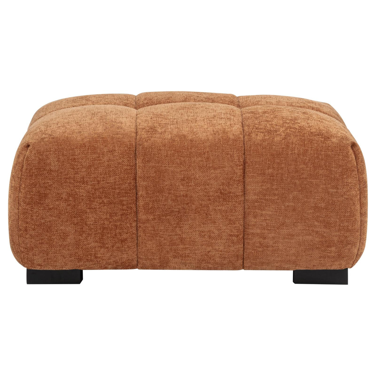 Octavia Tufted Upholstered Rectangular Ottoman Orange