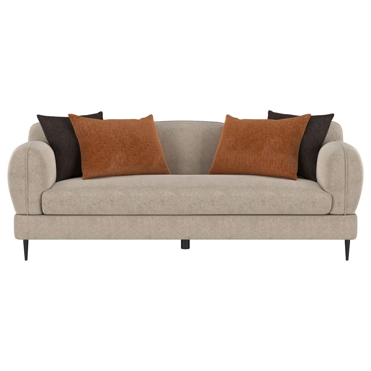 Jade Chenille Upholstered Sofa Set Latte