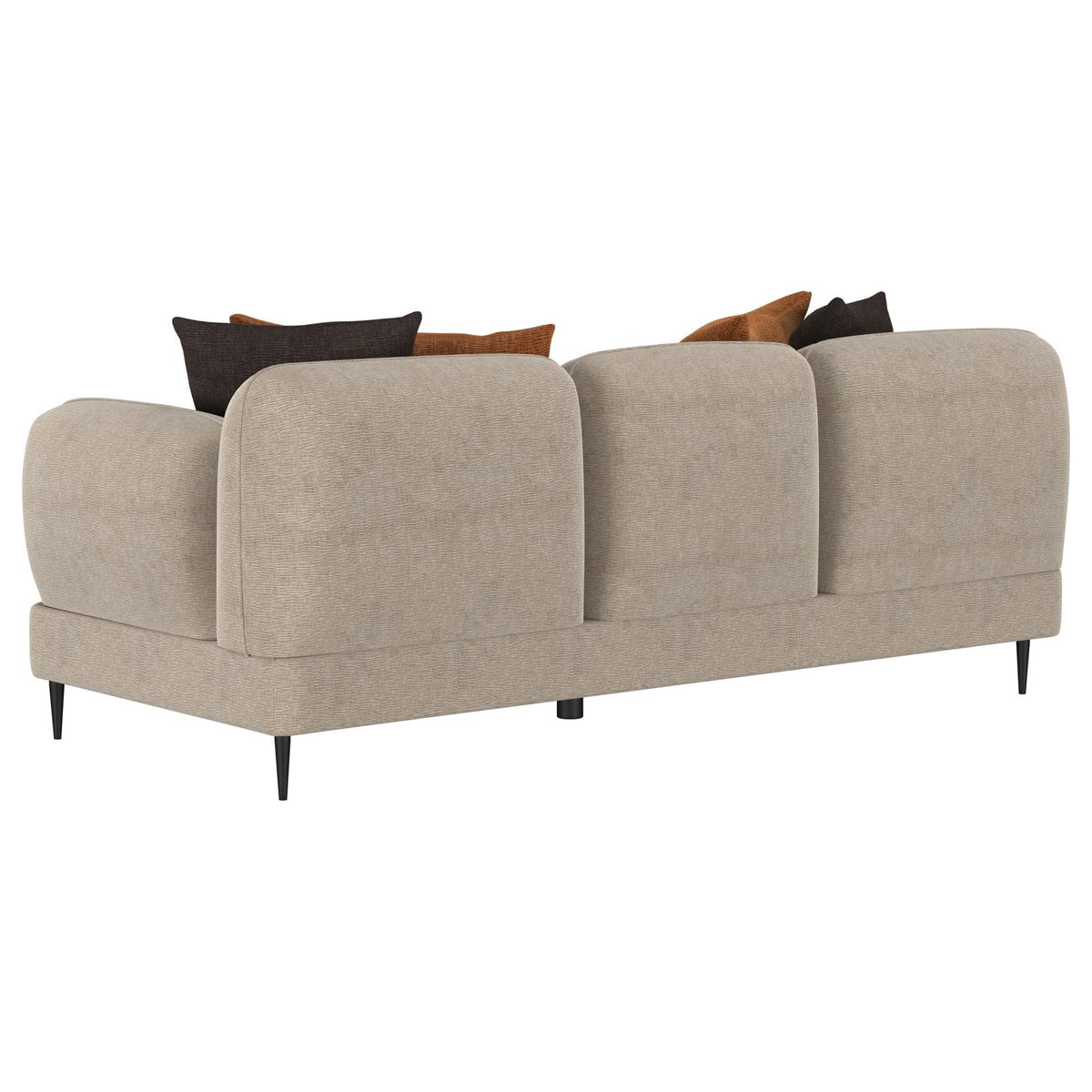 Jade Chenille Upholstered Sofa Set Latte