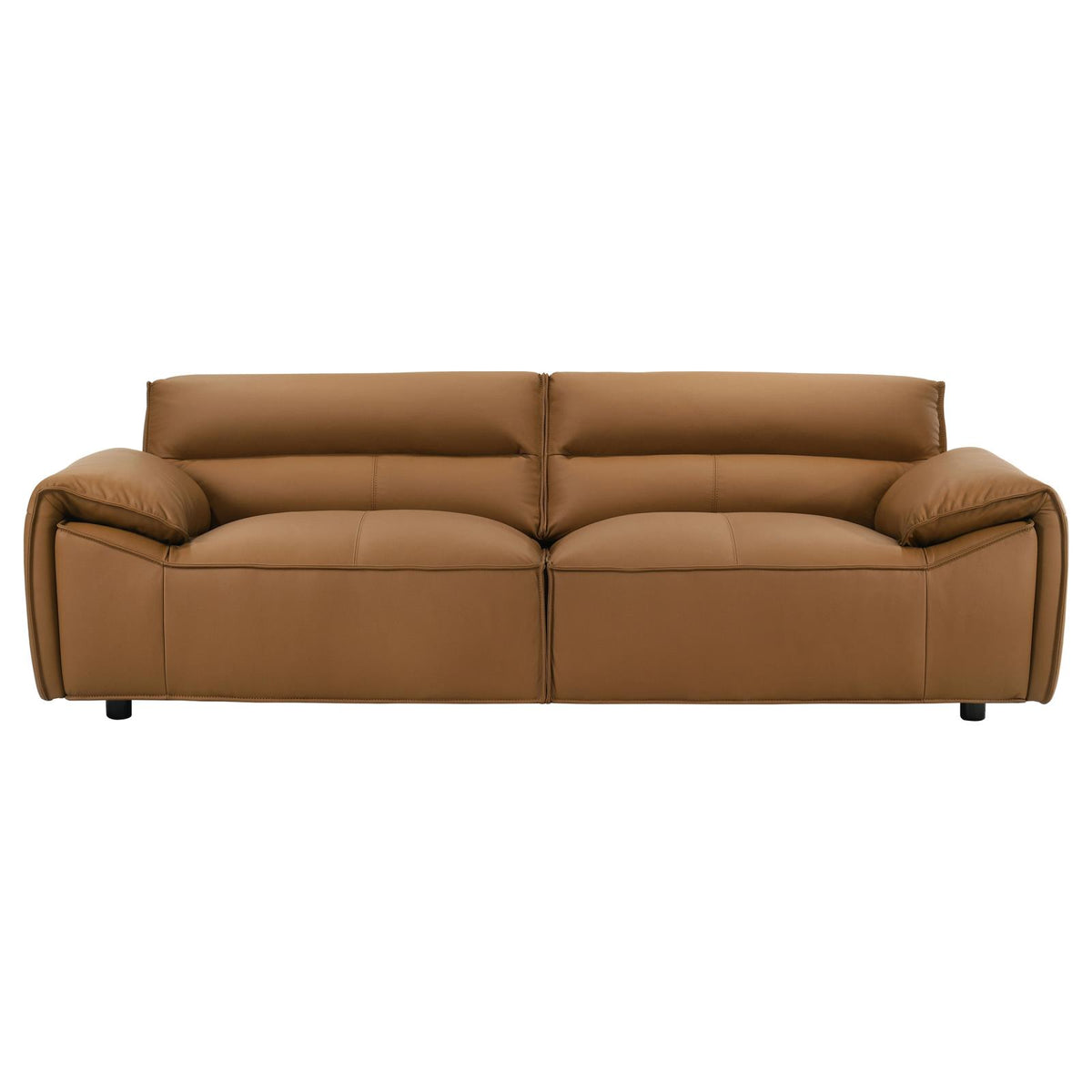 Buxton Leather Upholstered Sofa Set Orange