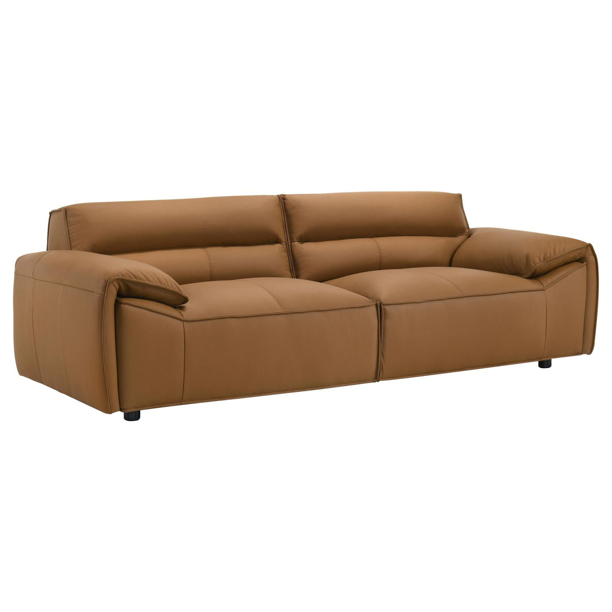 Buxton Leather Upholstered Sofa Set Orange