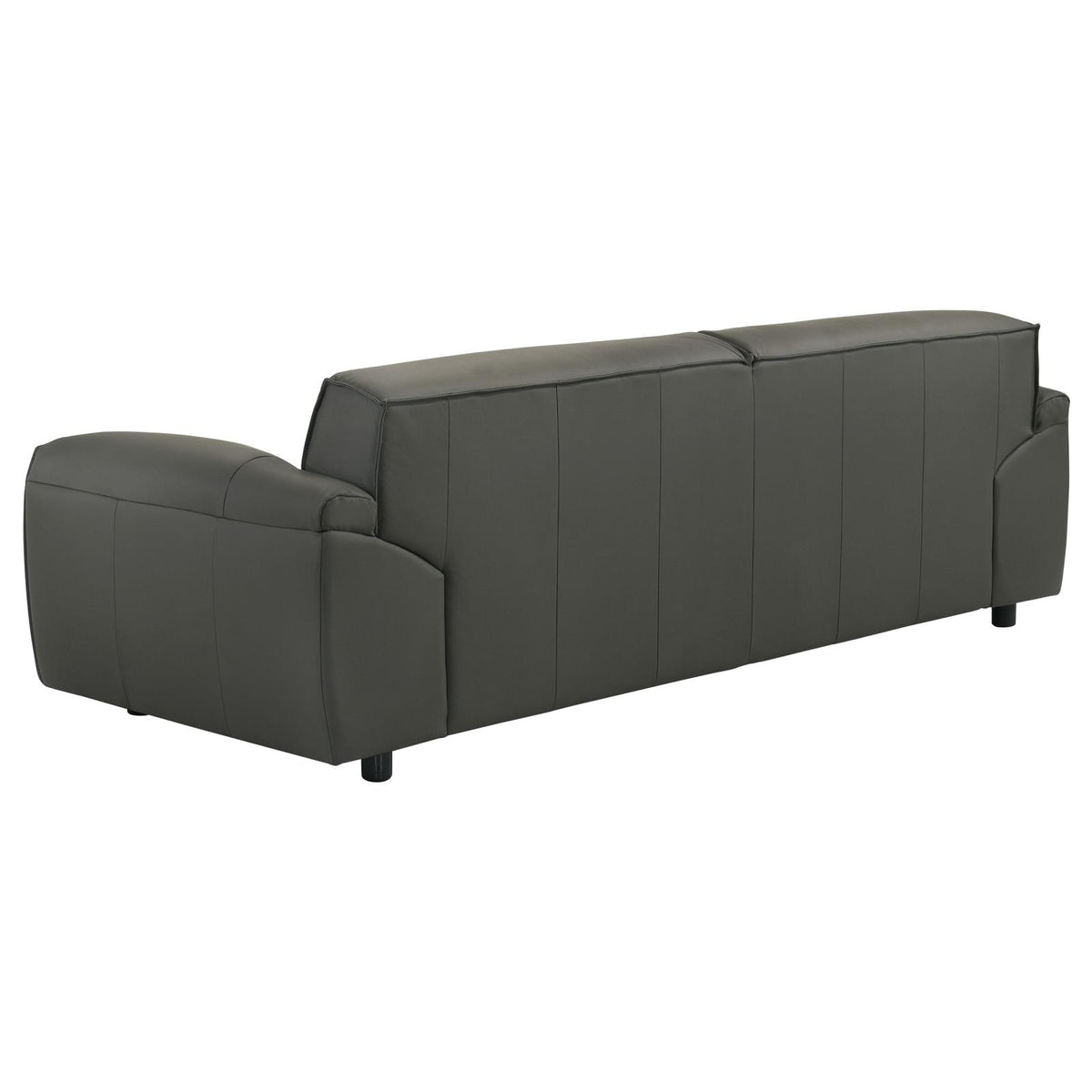 Buxton Leather Upholstered Sofa Set Graphite