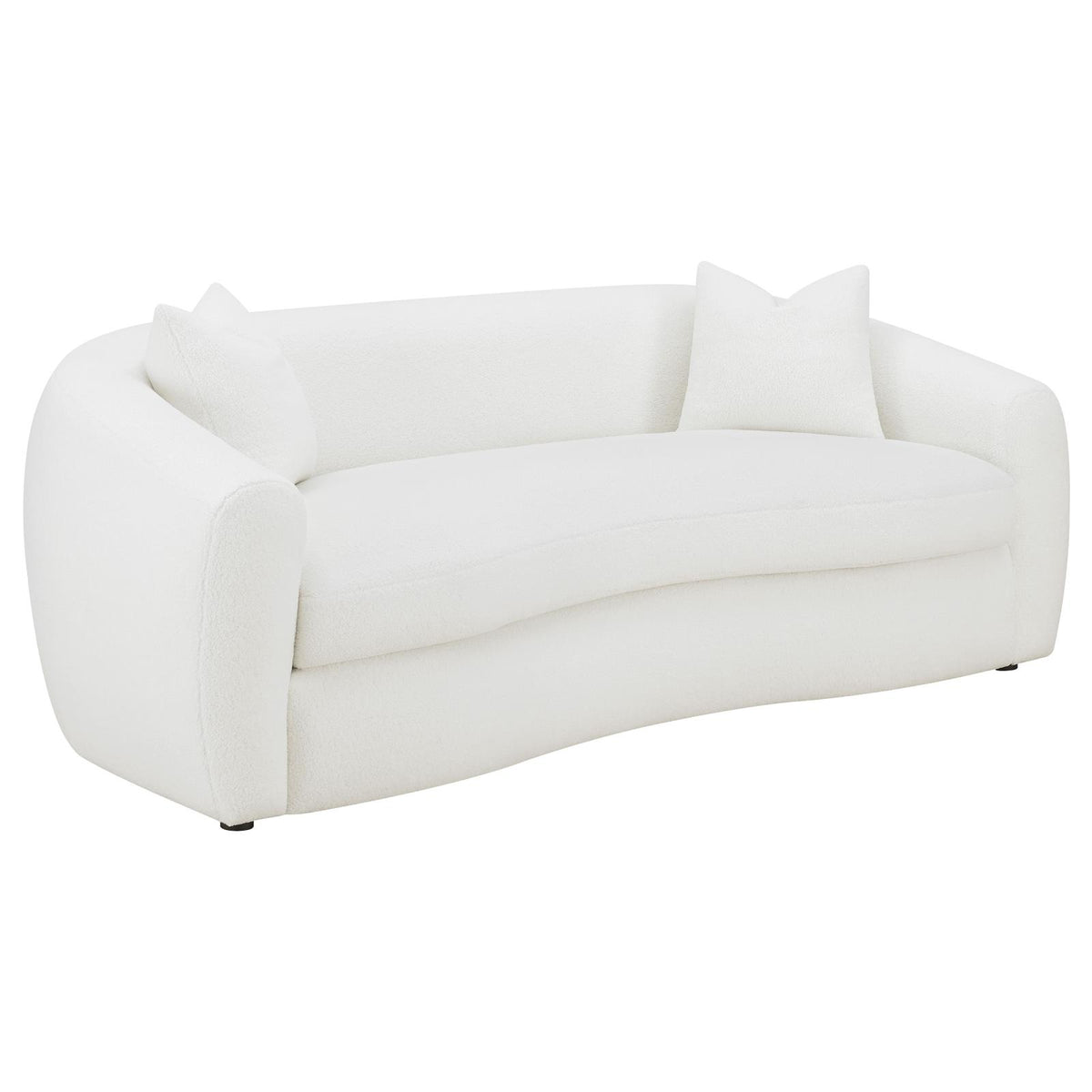 Isabella Faux Sheepskin Upholstered Sofa Set Natural