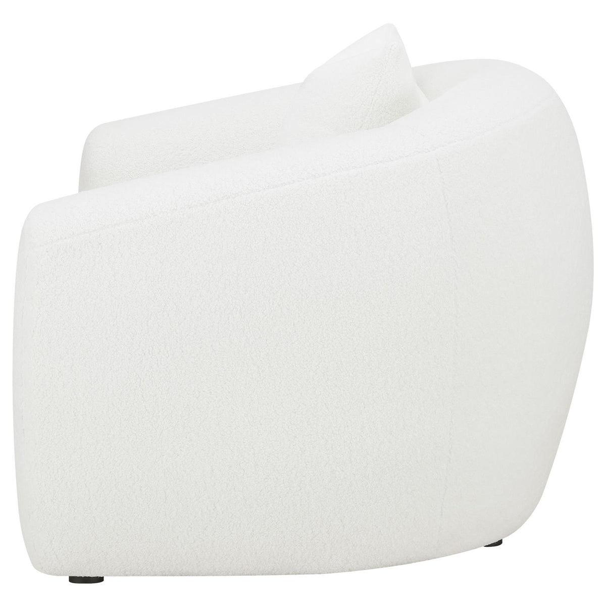 Isabella Faux Sheepskin Upholstered Accent Chair Natural