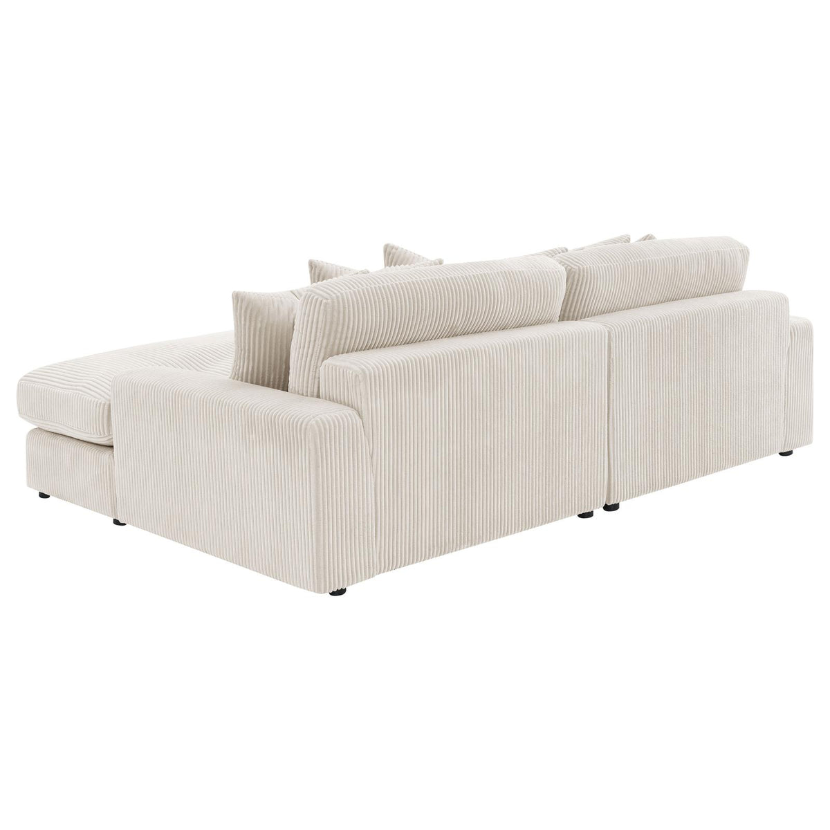 Blaine 2-Piece Corduroy Reversible Chaise Sectional Sofa Sand