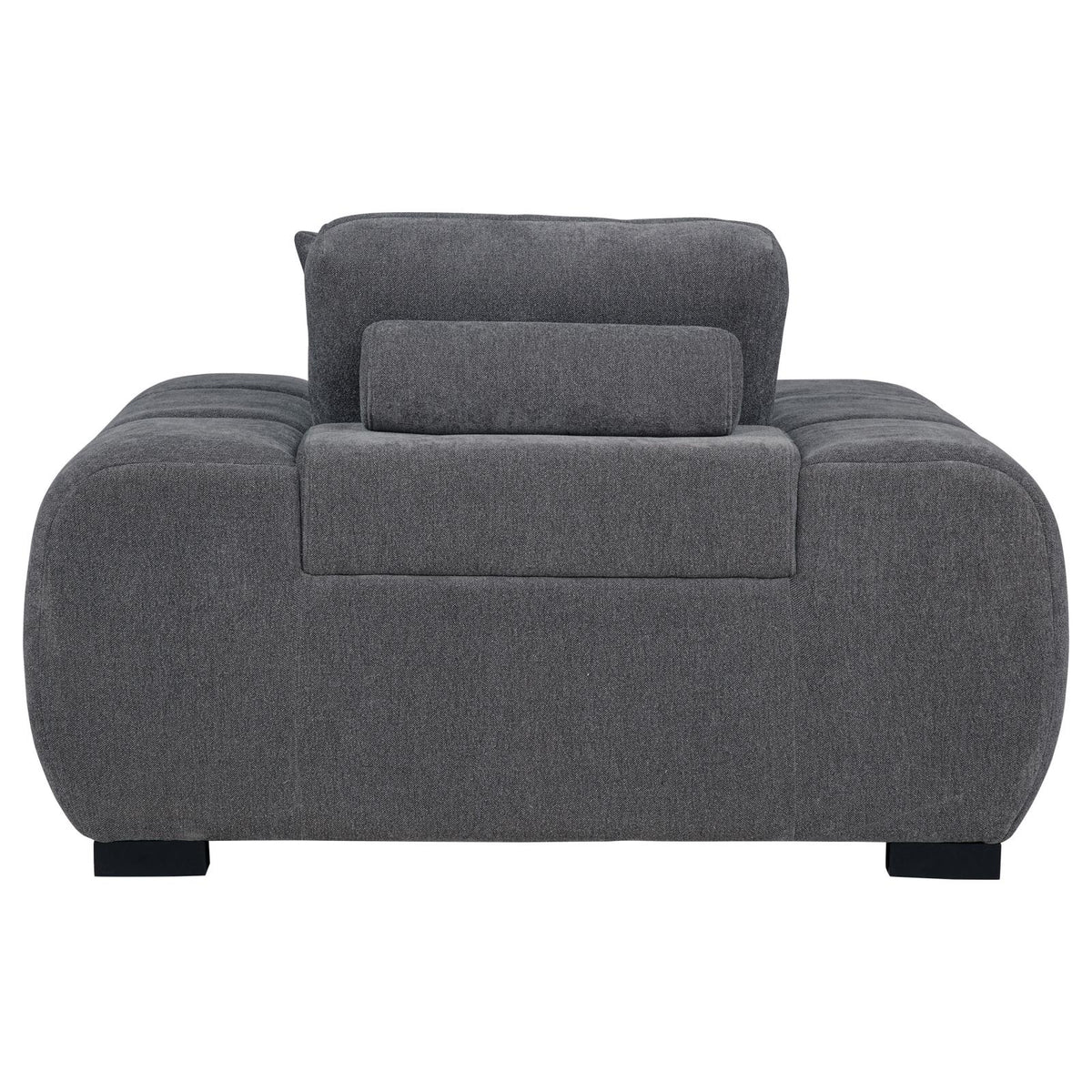 Octavia Tufted Upholstered Accent Chair Charcoal Grey