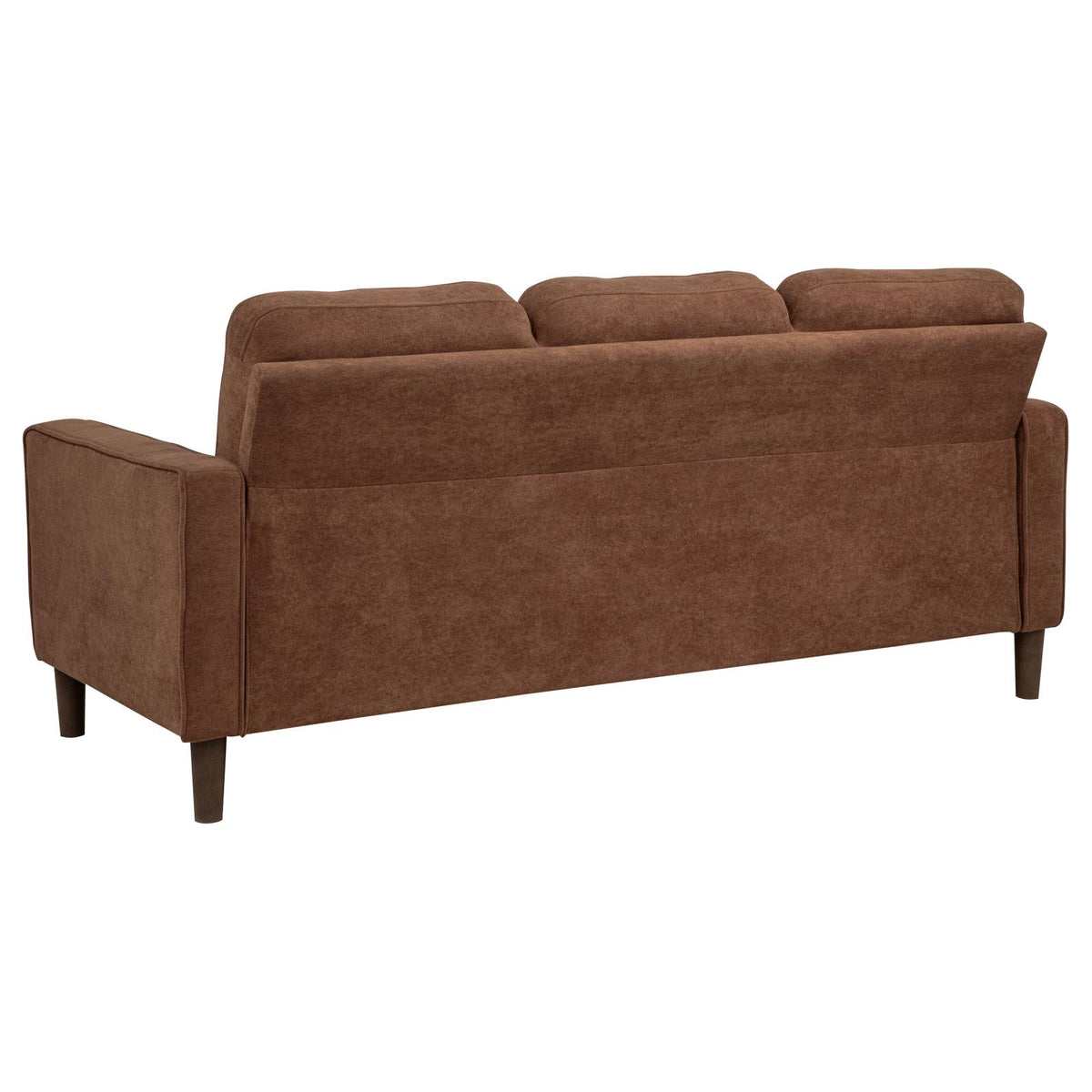 Bowen II Fabric Upholstered Track Arm Sofa Set Rust