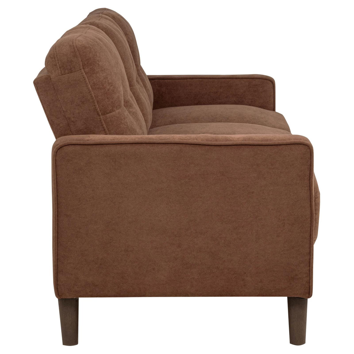 Bowen II Fabric Upholstered Track Arm Sofa Set Rust
