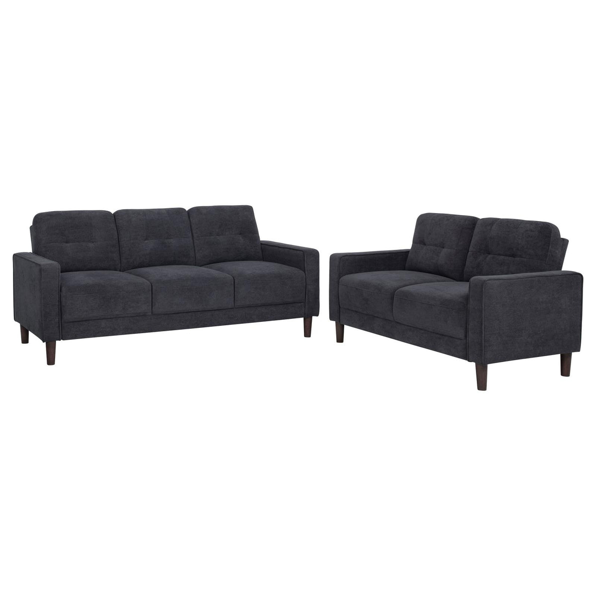 Bowen II Upholstered Track Arm Sofa Set Steel Grey