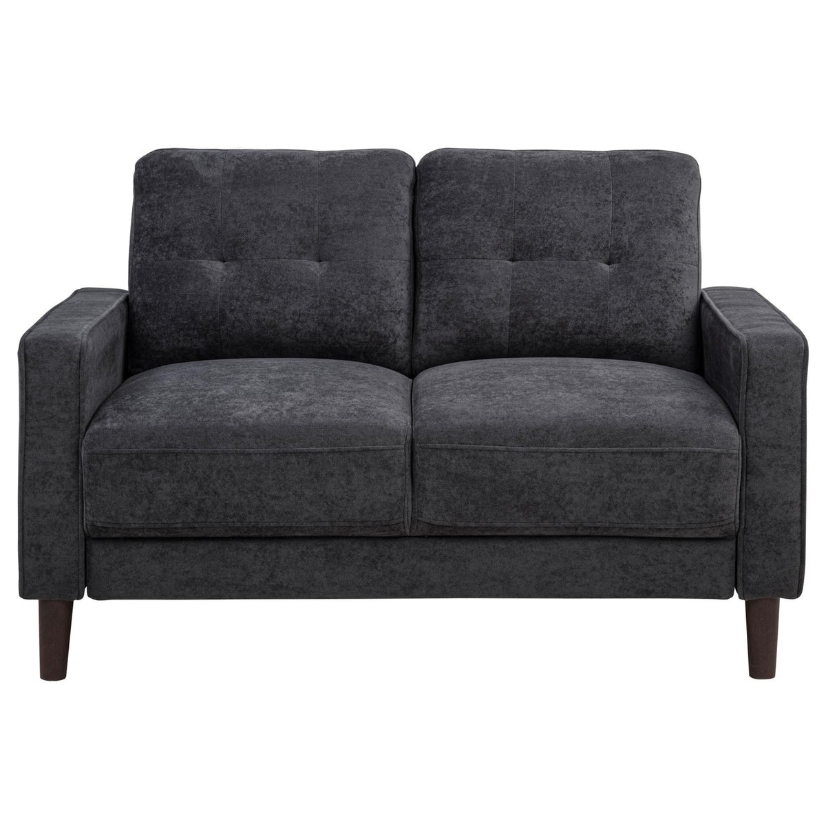 Bowen II Fabric Upholstered Track Arm Loveseat Steel Grey