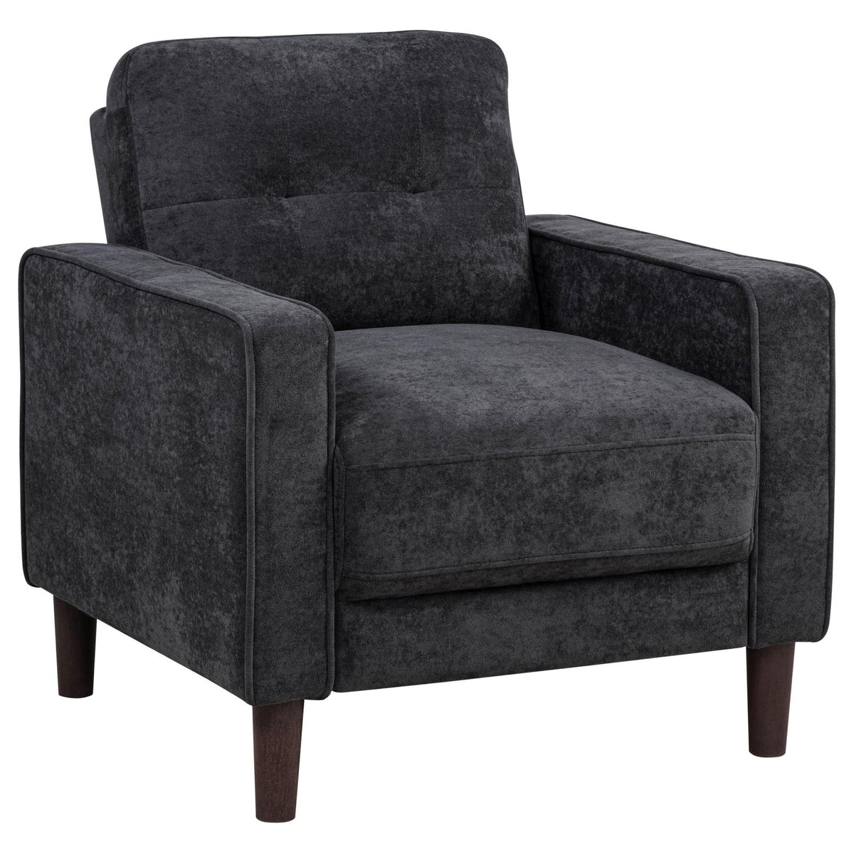 Bowen II Fabric Upholstered Track Arm Chair Steel Grey