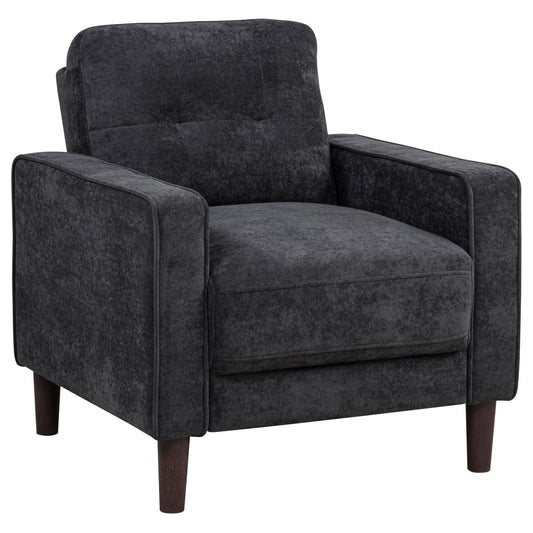 Bowen II Fabric Upholstered Track Arm Chair Steel Grey