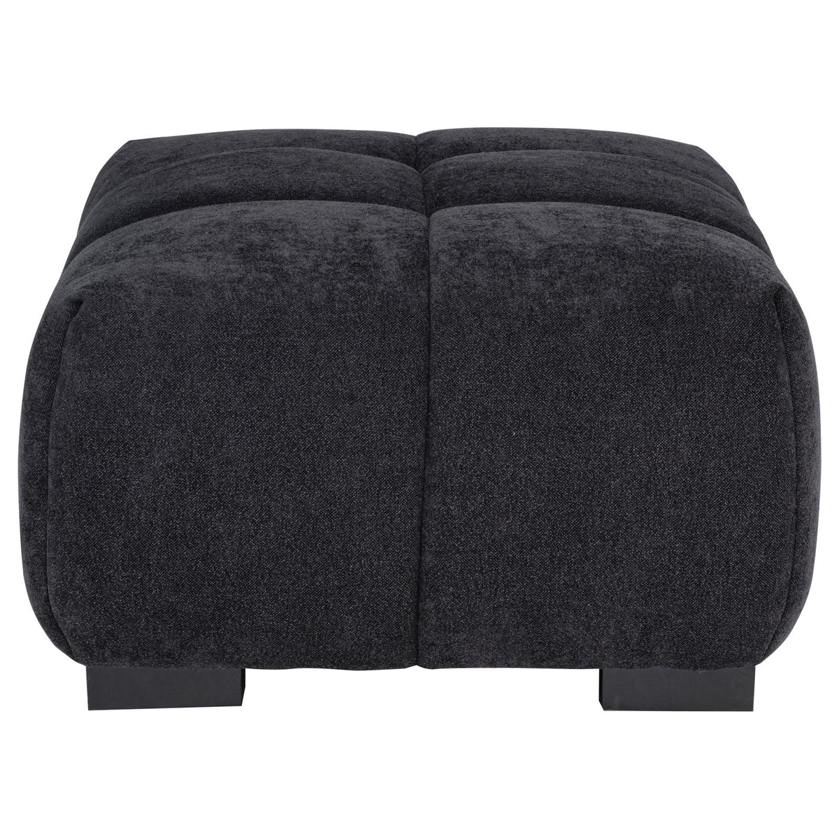 Octavia Tufted Upholstered Rectangular Ottoman Black