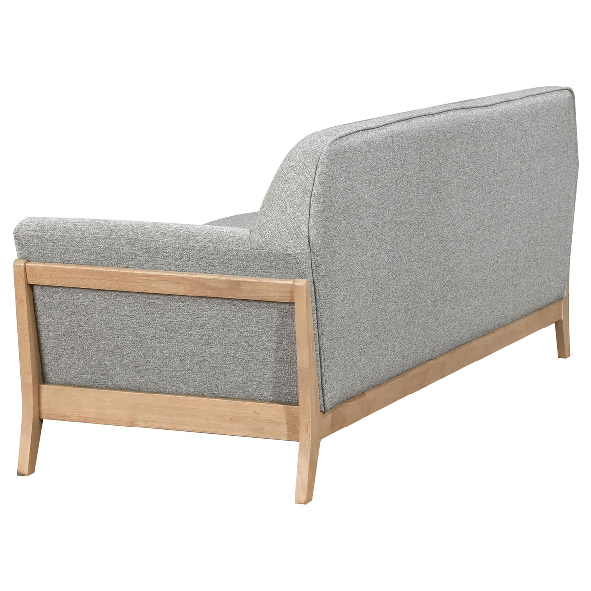 Vaughn Fabric Upholstered Flared Arm Sofa Set Grey