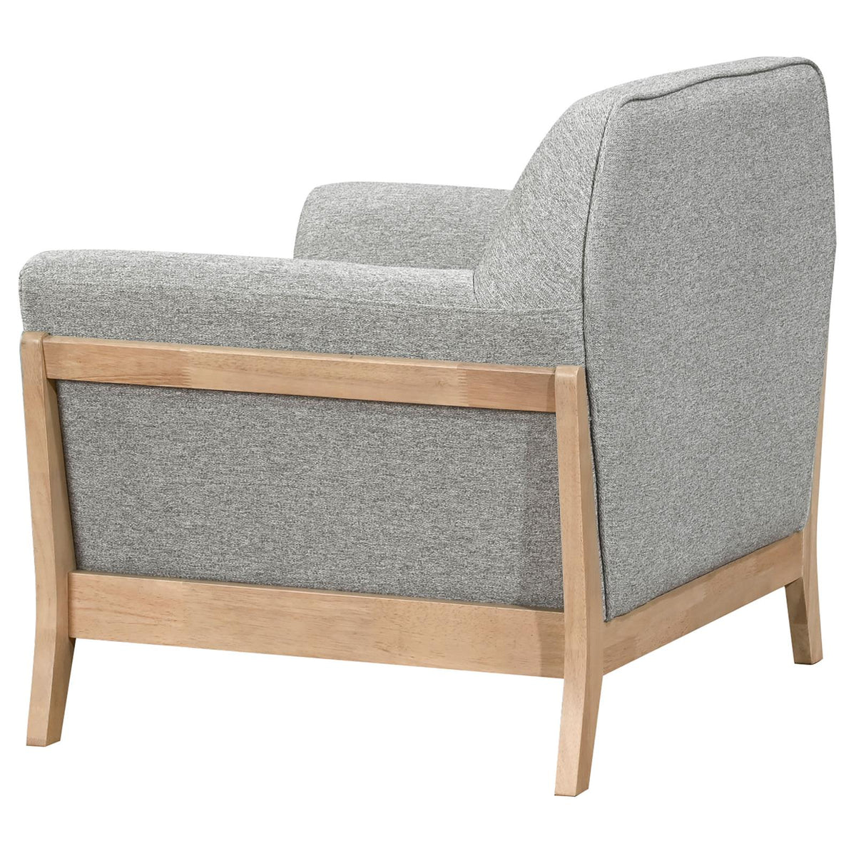 Vaughn Fabric Upholstered Flared Arm Accent Chair Grey